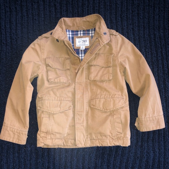 Khaki‎ Military Style Jacket Sz. 5/6 - Picture 1 of 4
